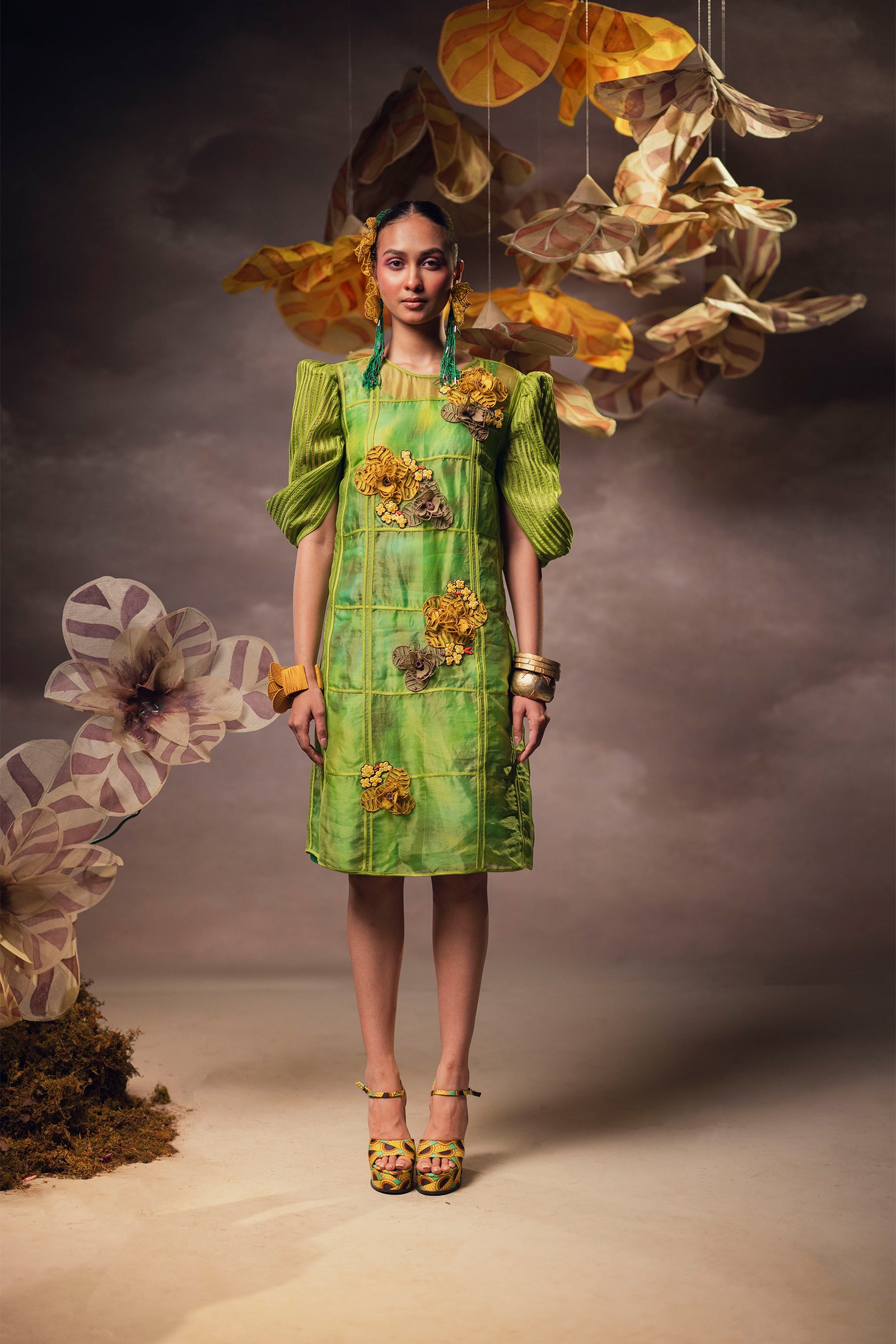 Verdant Fiesta Dress