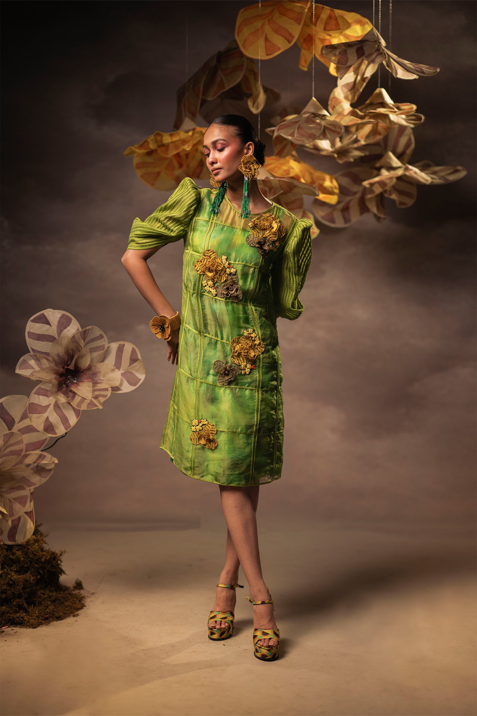 Verdant Fiesta Dress