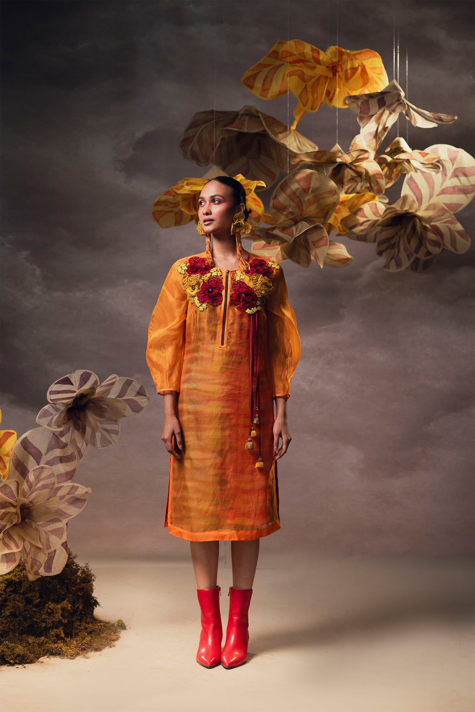 Marigold Cascade Dress