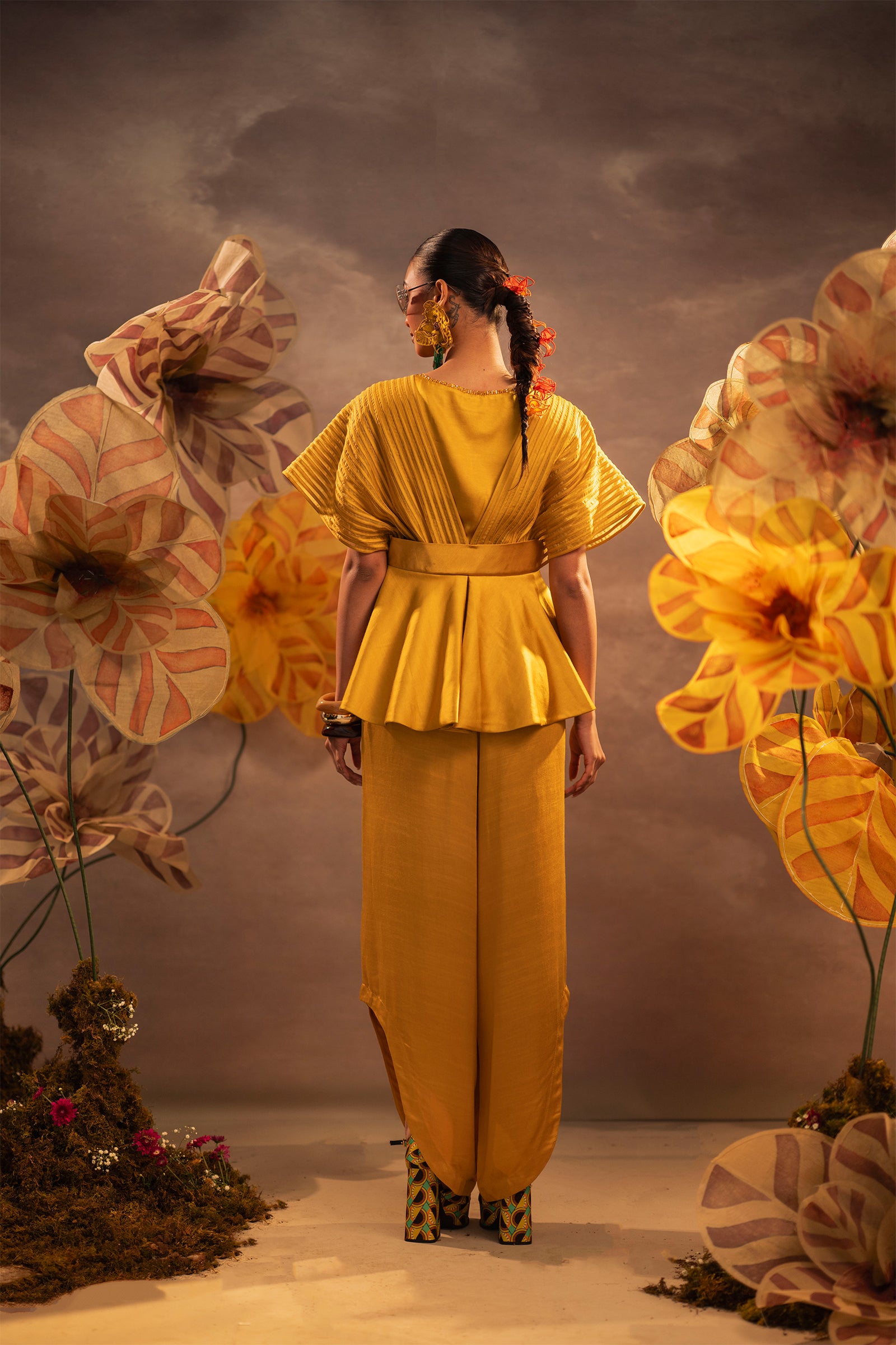 Sunflower Peplum Set