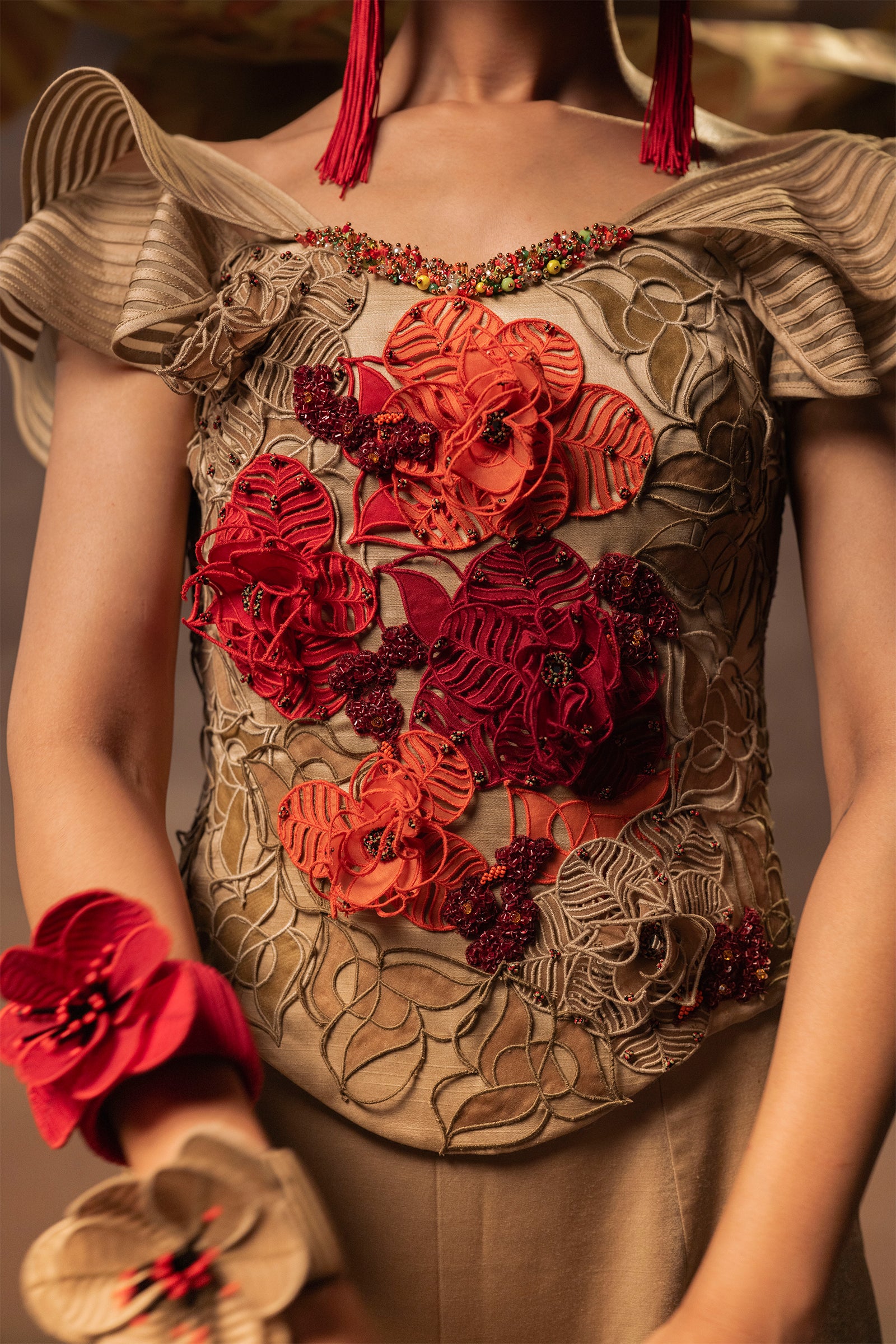 Rosette Corset Skirt Set
