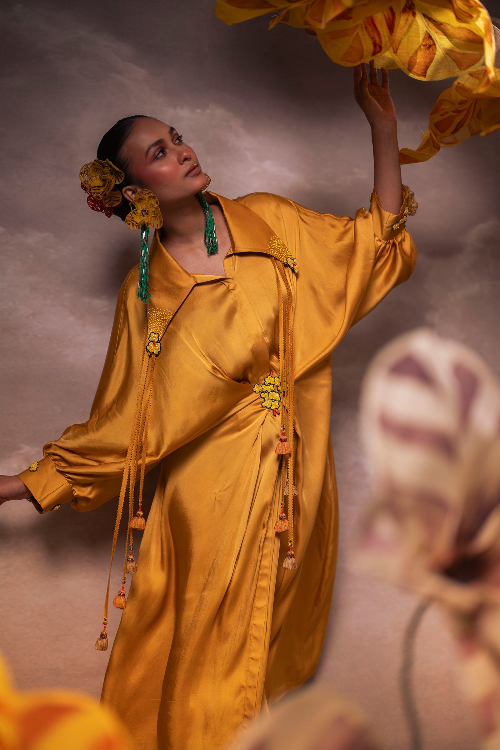 Golden Wrap Kaftan